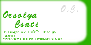 orsolya csati business card